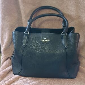 Kate Spade Black Pebbled Leather Satchel